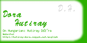 dora hutiray business card